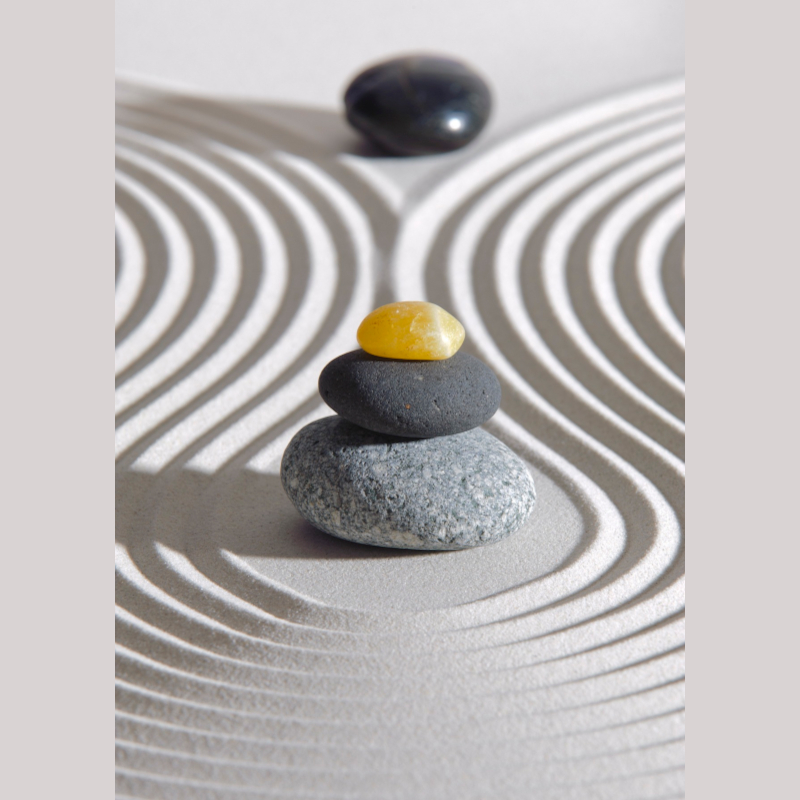 Stacked rounded stones